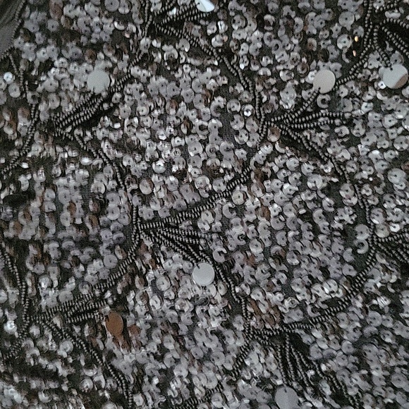 Imperial Imports True Vintage Full Beaded Sequins Zip Back Shell Sleeveless Top - Picture 5 of 7